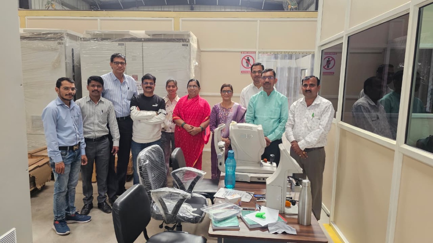 Optiview at an industry eye camp in Nashik
