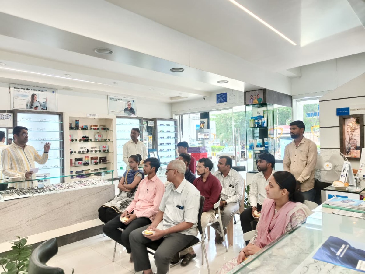 The Optiview team at a staff meeting